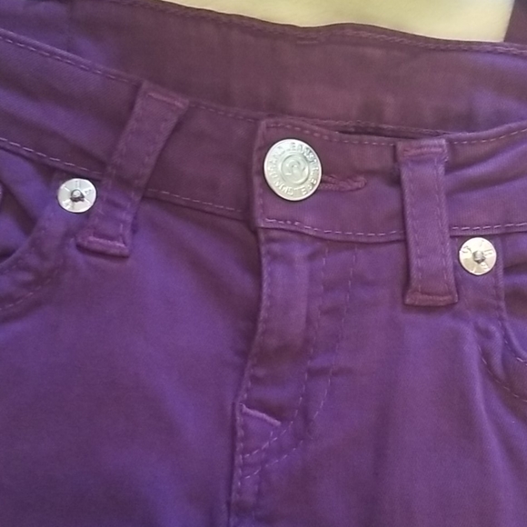 True Religion Girl's Purple Jeans Size 10 Skinny - Picture 5 of 10